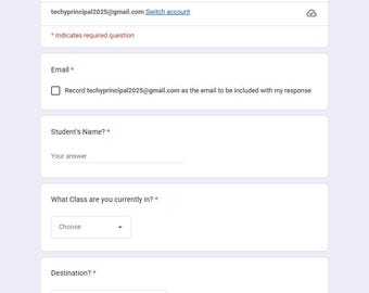 School-Wide Digital Hall pass System