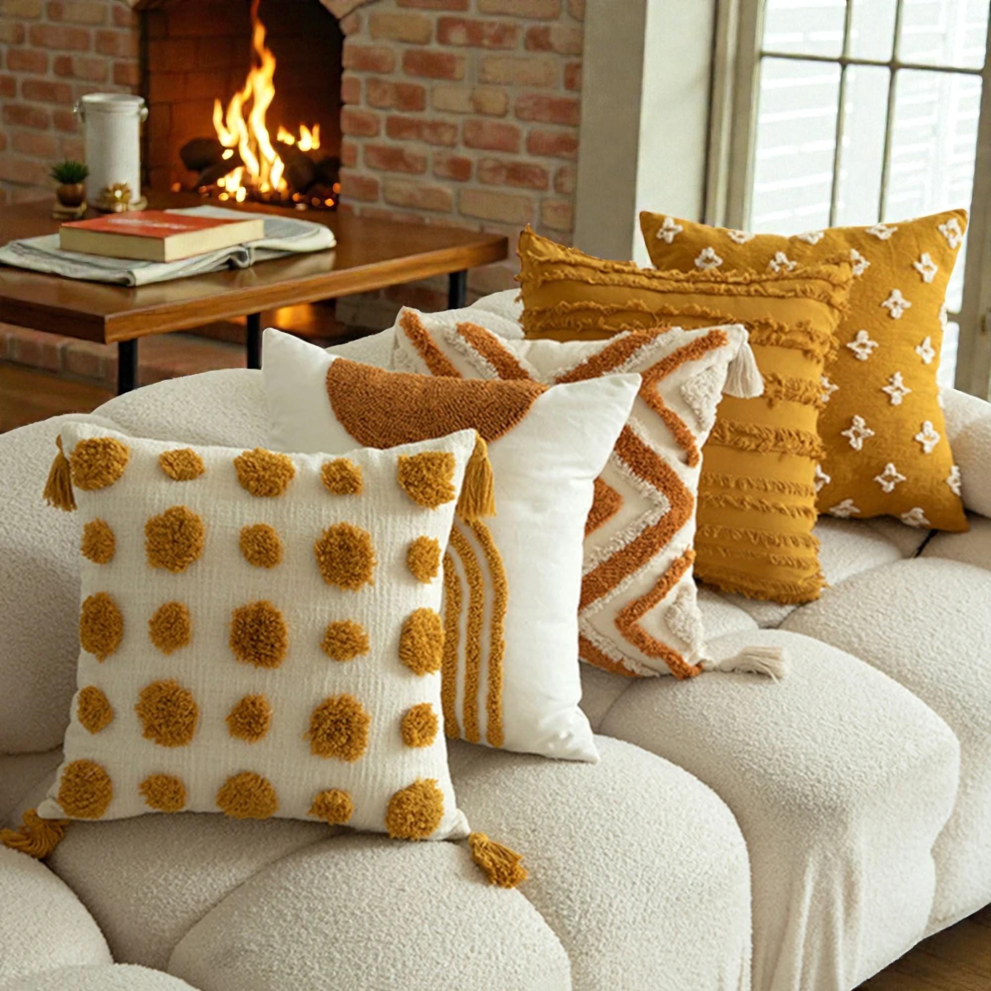 Housse de coussin velours chenille bouclette mateo Magma Heimtex | La
