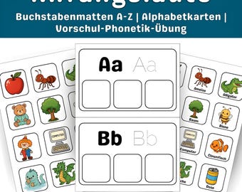 Anlaute lernen A–Z | Anfangslaute üben Buchstaben zuordnen | Vorschule Kindergarten PDF