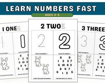 Number Tracing Worksheets 1–10 | Preschool Counting Activity Writing Practice Printable
