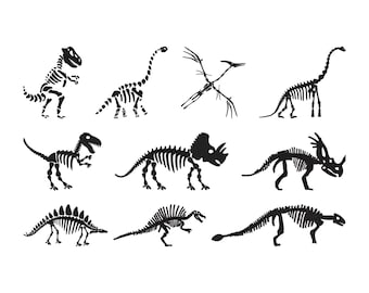 刺繍デザインファイル スピノサウルス恐竜 恐竜の骨格 骨 刺繍デザイン