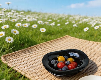 Cuencos de cerámica personalizados para postres, cuencos brillantes para ensaladas y yogur, diseño minimalista moderno.