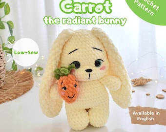 CARROT - Bunny Crochet Pattern – Low-Sew Amigurumi Toy (PDF Download)