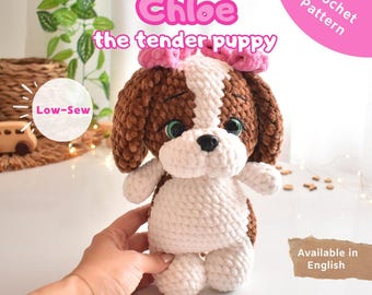 CHLOE - Puppy Crochet Pattern – Low-Sew Amigurumi Toy (PDF Download)