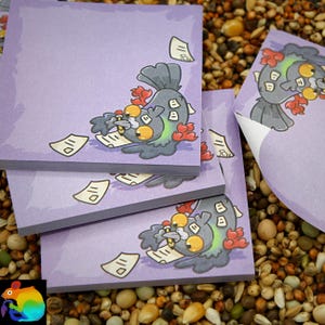 Pigeon Sticky Notes Bookworm Notepad 7x7cm