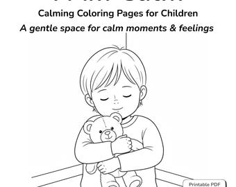 I Am Calm – Calm-Down Corner Coloring Pages for Kids | Emotional Regulation & Mindfulness (Ages 3–8)