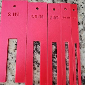 3D Printed PLA Bow Maker Tool for Homecoming Mums, Ribbon Ruler Templates