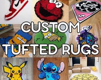 Alfombra de mechones personalizada / Alfombra de anime personalizada / Alfombras de dormitorio hechas a mano / Alfombras de área