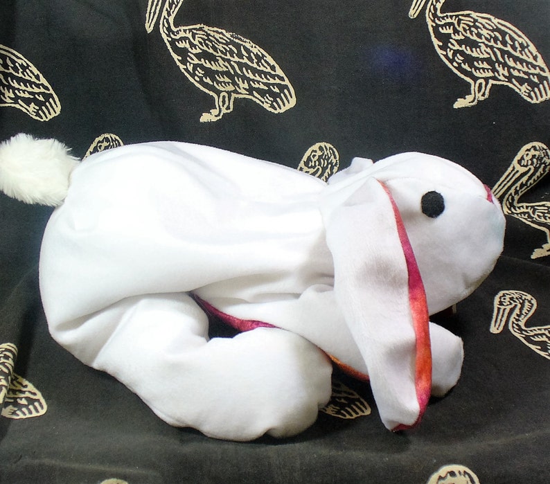 White Bunny Pillow Cuddly Soft Plush Stuffed Animal Etsy