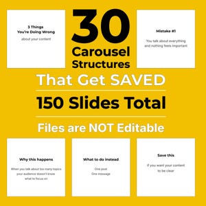 Layout carosello di Instagram: 30 strutture di contenuto chiare (PNG)