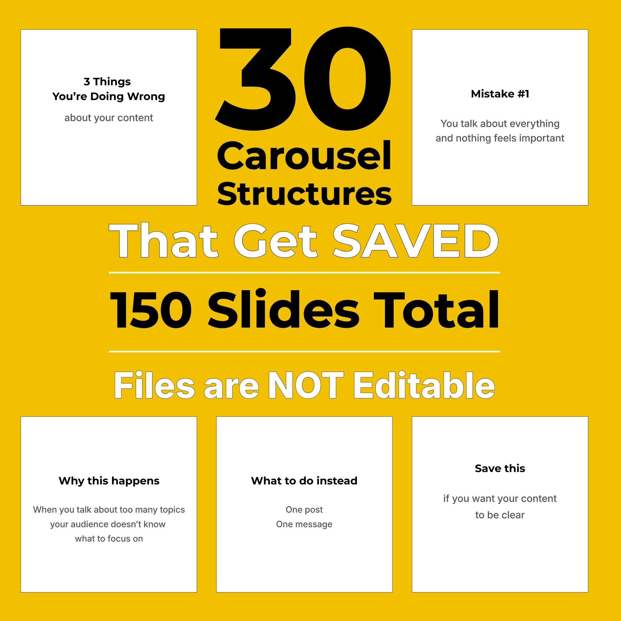 Instagram Carousel Layouts: 30 Clear Content Structures (PNG) - Etsy
