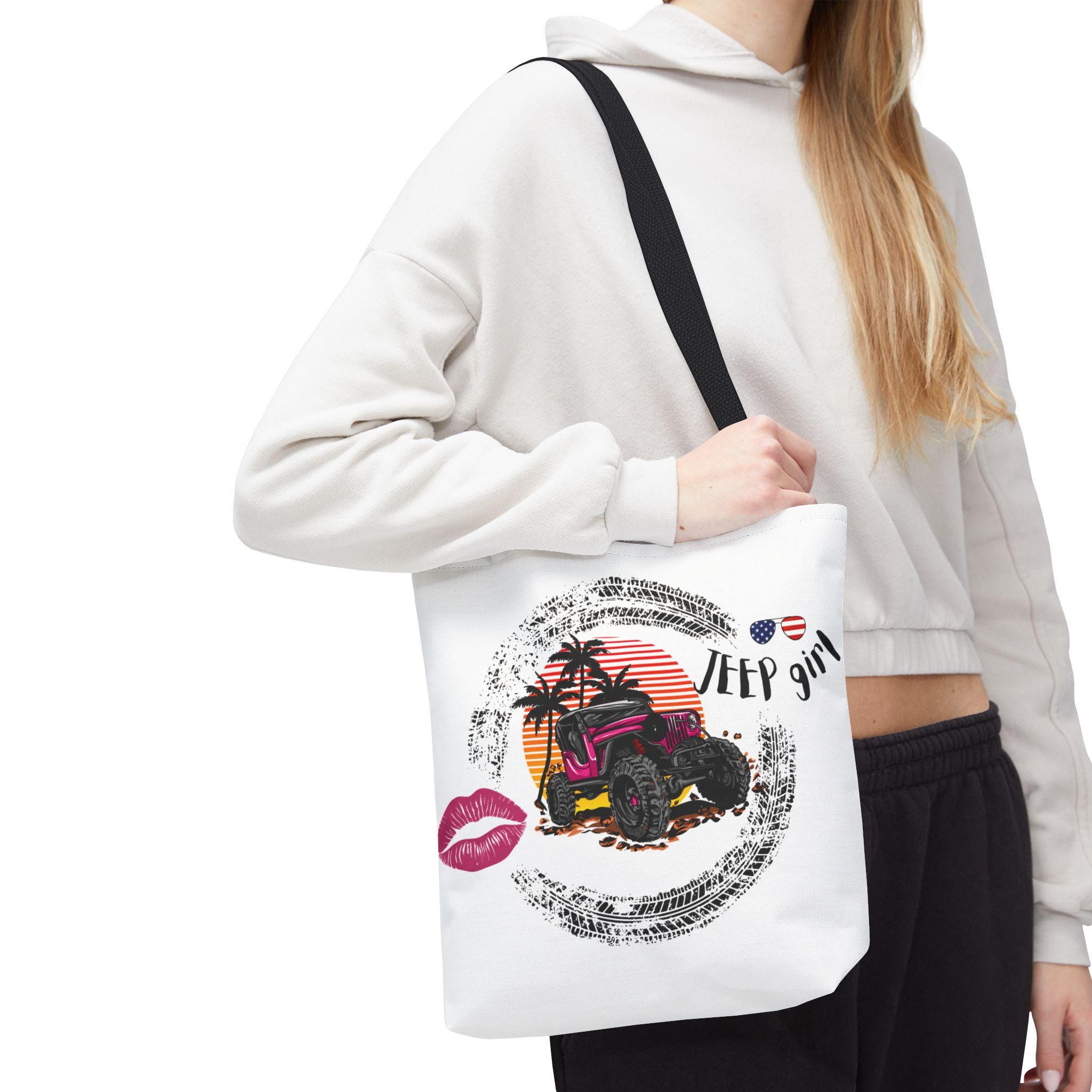 Jeep Girl 14oz Canvas Cinch Sack Jeep Canvas Tote Bag | How You Brewin Coffee Company – How  main image 2