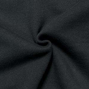 Puede incluir: Primer plano de tela negra con textura y pliegues visibles. El material parece suave y opaco, con sutiles variaciones de tono. La imagen resalta la textura y la ca&iacute;da del tejido.