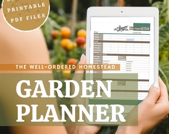 HOMESTEAD GARDEN PLANNER - Digital and Printable Homestead Management Pdf Records - Garden Planning, Design, Expenses, Yields, Orchard, Herb