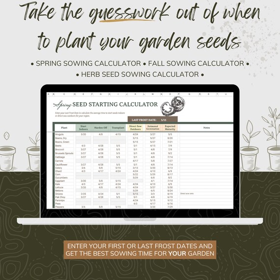 SETZEN SIE AUF EINE GRAVUR - Ihr Planner fr Ihren Garten und Gemsegarten.  - Etsy.de
