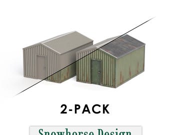 Auxiliary Storage 2-Pack (Unpainted) | Military (S/HO/N Scales)