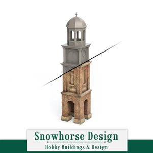 Clock Tower (Unpainted) | Classic Main Street (S/HO/N Scales)