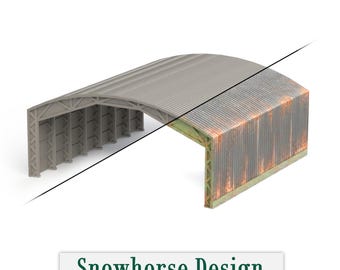 Open Air Hangar (Unpainted) | Military (HO/N Scales)