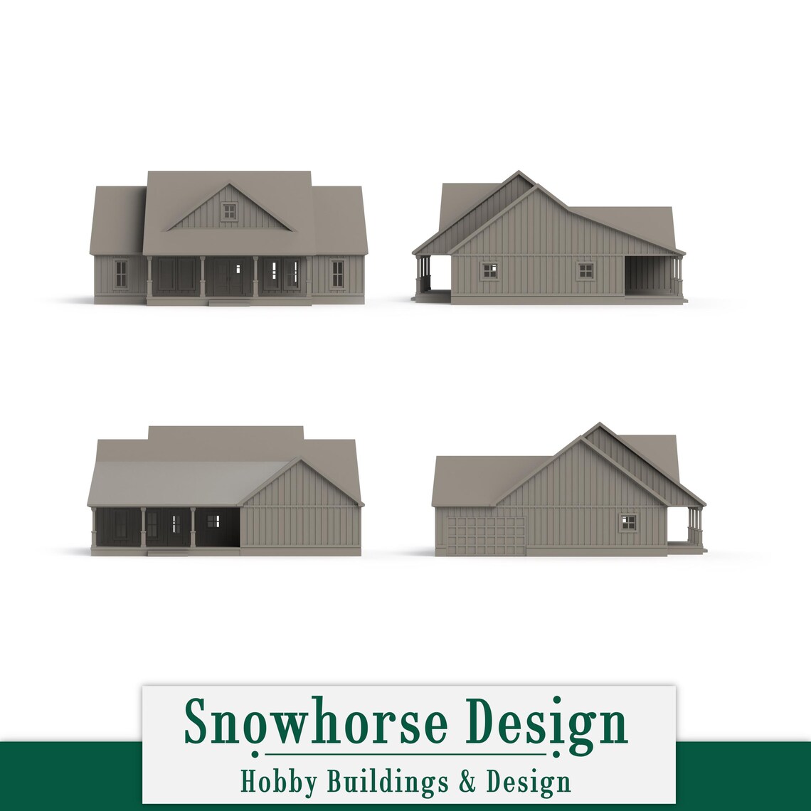 Ho Scale Ranch Ranch House (unpainted) | Countryside (HO Scale) - Etsy