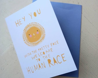 Hey you new baby card by Sarah Majury