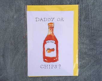 Fathers day - Daddy or chips card by Sarah Majury