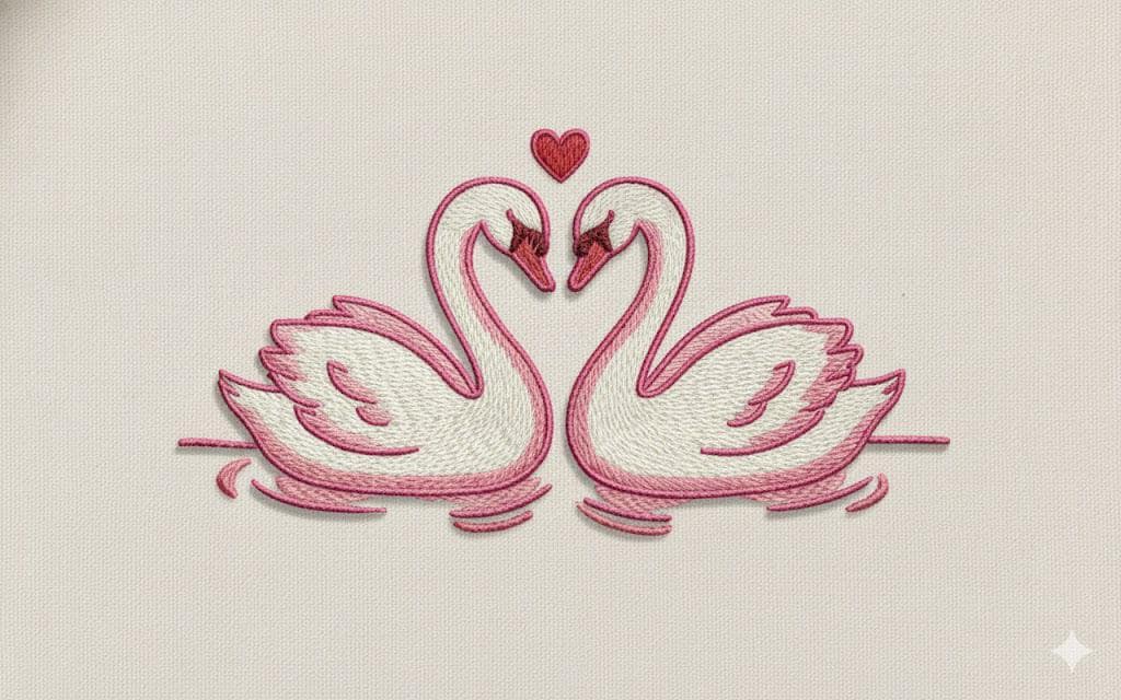 [Swan]オーダーページ Swan Embroidery Design - Etsy