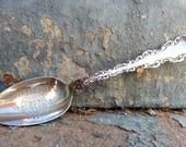 Antique 1891 Whiting Louis XV Pattern Sterling Silver Teaspoon Engraved Bowl Maccabee Beehive Hive