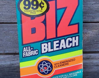 Vintage Rare 1980s Biz All-Fabric Bleach 20 oz Unopened Box