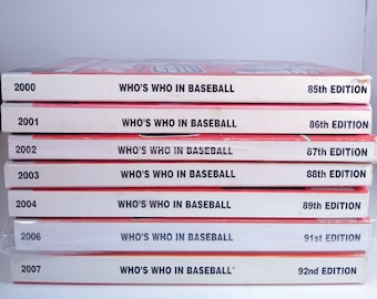 Vintage Original Who's Who In Baseball Lot of 7 Magazines, 2000, 2001, 2002, 2003, 2004, 2006, 2007