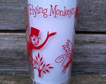 Vintage 1950s Swift Peanut Butter Wizard of Oz Drinking flying Monkeys Red MCM