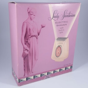 Vintage Mid Century NIP Lady Sunbeam Electric Razor Shaver Built-in Light Works