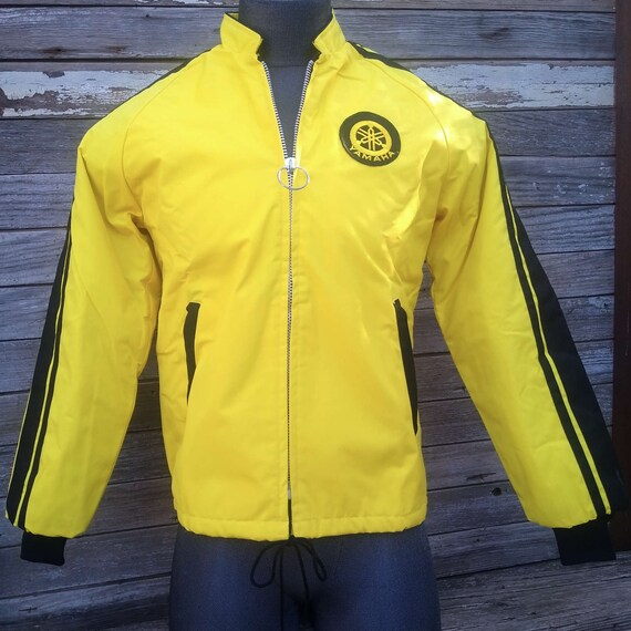 Vintage 70s Yamaha Racing Jacket, USA Made, Striped, Lined