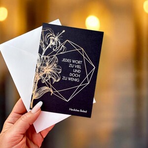 Sympathy card set 5/10 for customers, elegant condolence card set, premium sympathy cards with high-quality cream envelopes - Made in Germany image 4