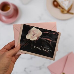 Ensemble élégant de cartes d'invitation (4/8) avec enveloppes / Cartes pliantes haut de gamme / Ensemble d'invitations de haute qualité pour anniversaires, fêtes, événements, anniversaires de mariage et mariages image 4