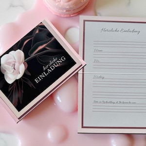 Ensemble élégant de cartes d'invitation (4/8) avec enveloppes / Cartes pliantes haut de gamme / Ensemble d'invitations de haute qualité pour anniversaires, fêtes, événements, anniversaires de mariage et mariages image 1