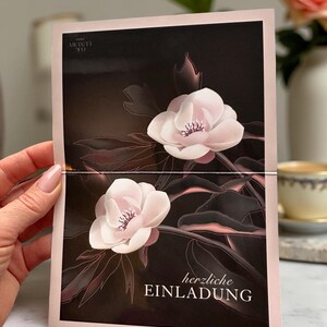 Ensemble élégant de cartes d'invitation (4/8) avec enveloppes / Cartes pliantes haut de gamme / Ensemble d'invitations de haute qualité pour anniversaires, fêtes, événements, anniversaires de mariage et mariages image 7