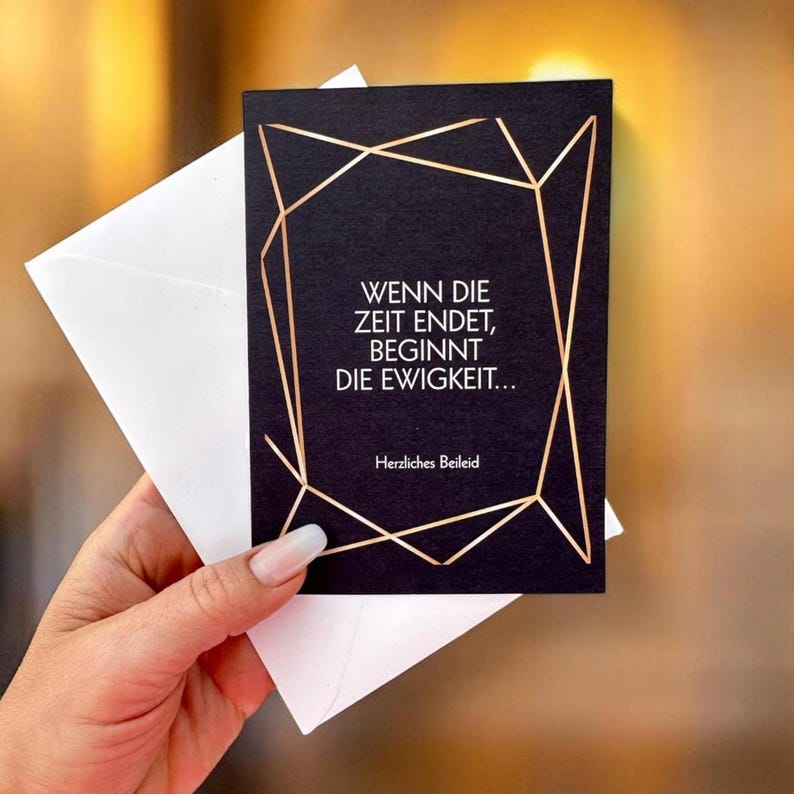 Sympathy card set 5/10 for customers, elegant condolence card set, premium sympathy cards with high-quality cream envelopes - Made in Germany image 2