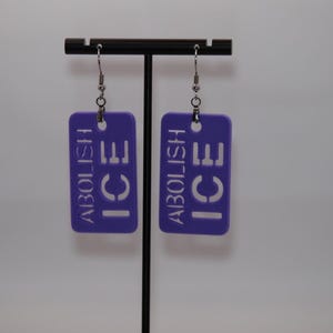 Purple - ABOLISH ICE Earring Pair