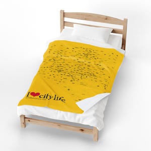 Neighborhood Map Plush Blanket image 4