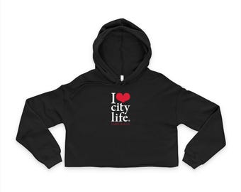 Sudadera corta con capucha para mujer