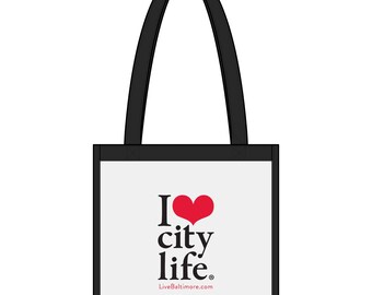 I Heart City Life Clear Stadium Tote