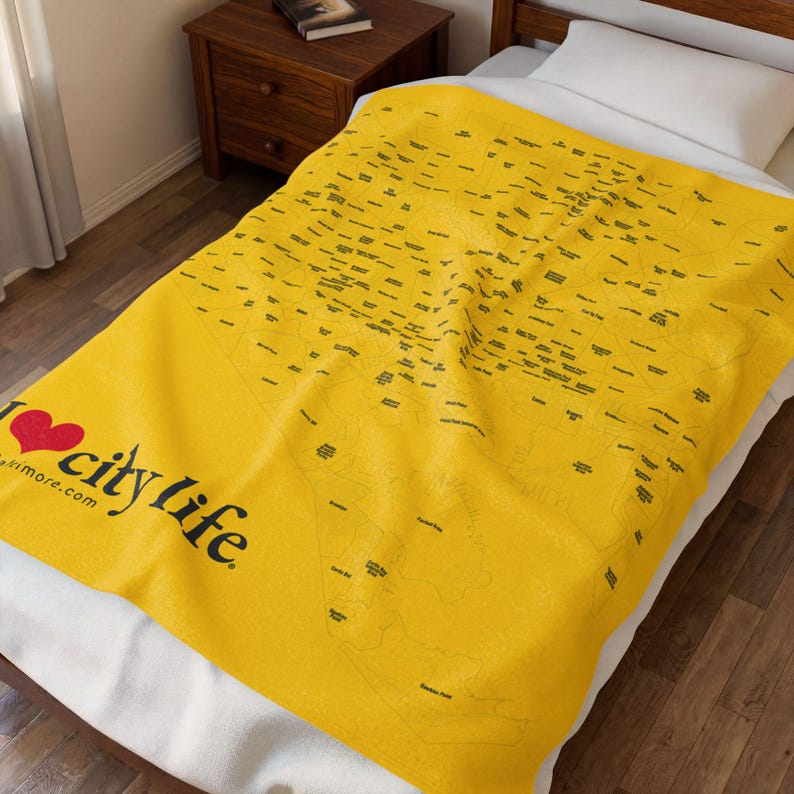 Neighborhood Map Plush Blanket image 1