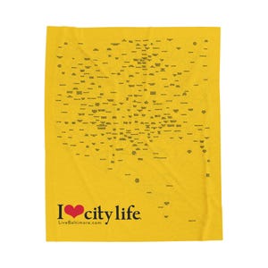 Neighborhood Map Plush Blanket image 3