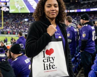 I Heart City Life Clear Stadium Tote