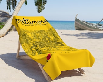 Pool & Beach Towel 36" x 72" | City Map Design