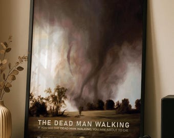 Jarrell Tornado 1997-afdruk | Lopende dode man | F5 stormjager muurkunst | Poster Texas meteorologie | Cadeau voor zwaar weer