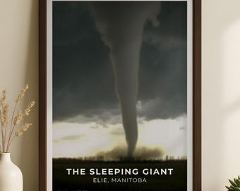 De Elie, Manitoba Tornado-afdruk uit 2007 | Vintage F5 Storm-poster