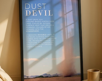 Dust Devil Twister-print | Vintage meteorologieposter