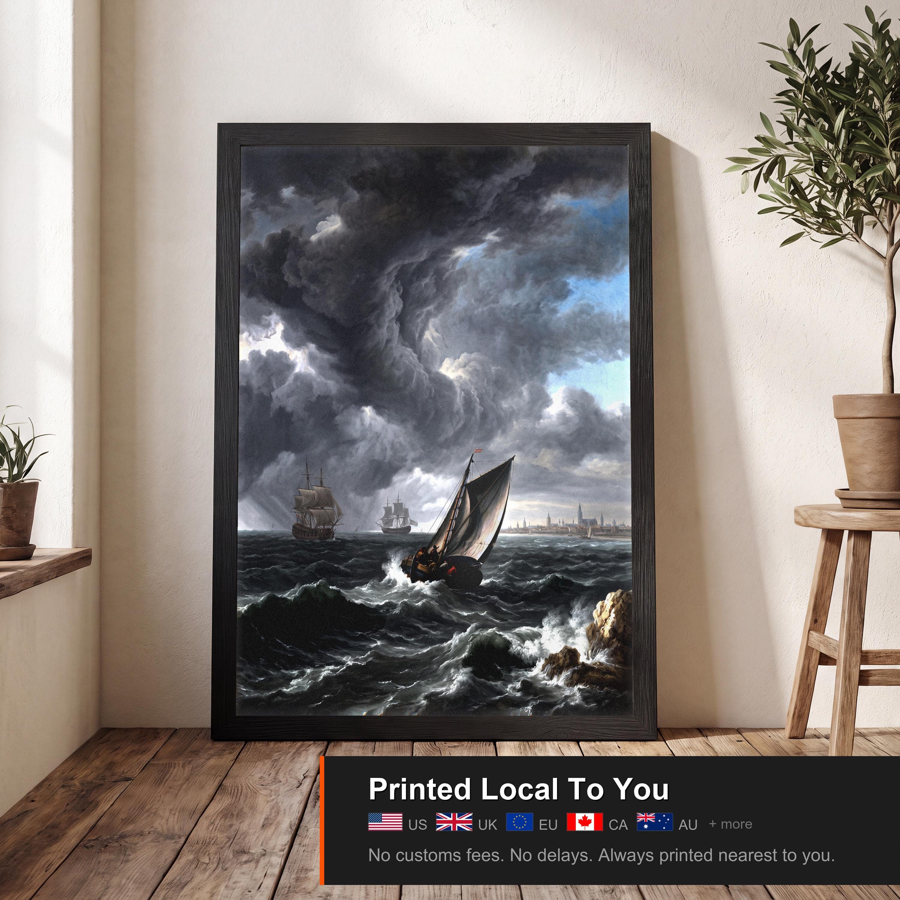Stormy Sea Painting — view 2