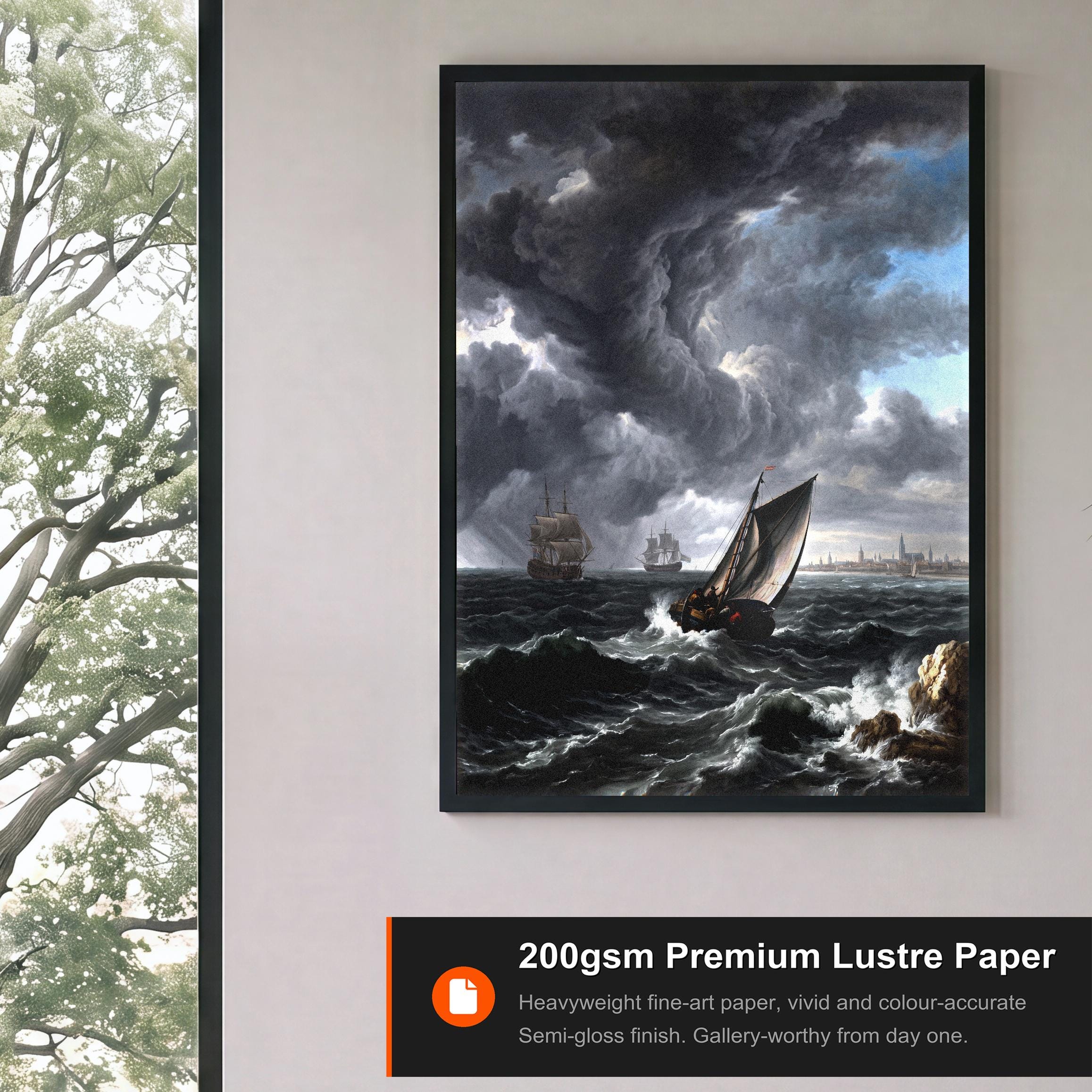 Stormy Sea Painting — view 3